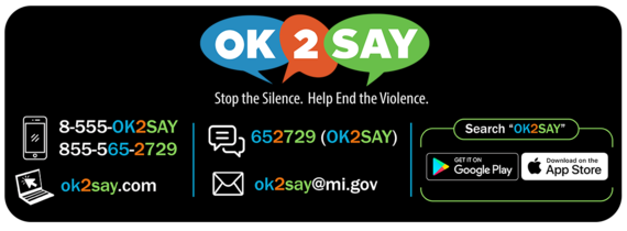 OK2SAY Stop the Silence. Help End the Violence.